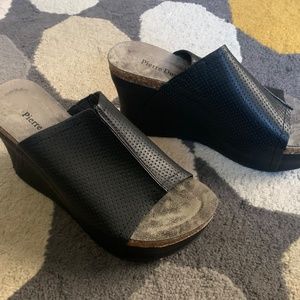 Pierre Dumas Slip On Wedge with Perforated Leather